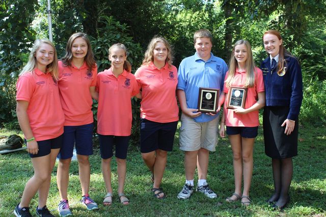 FCMS FFA Officer Team named top middle school team in the Opening Ceremonies Contest